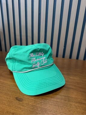 DUVIN The Filthy Flamingo Golf Club Embroidered Cap - GREEN with PINK